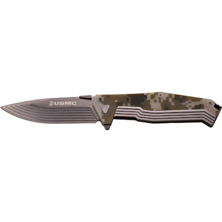 Master Cutlery 2018 Master 4.7In Fldr 9Cr18 Mov Gy Ti Bld S.S.Hndl Camo G10 Overlay Pc MAS-M-3002DG